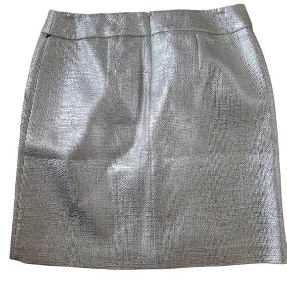 White House Black Marker Metallic Tweed Boot Skirt size 2 - Picture 2 of 5